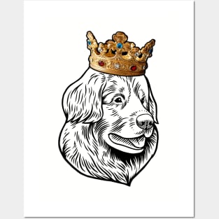 Leonberger Dog King Queen Wearing Crown Posters and Art